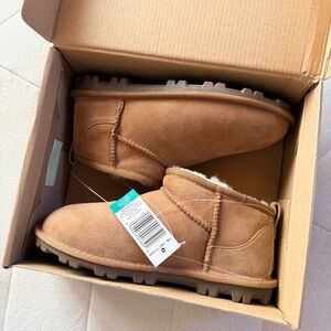 Kirkland Signature Kids Shearling UGG Style Ankle Boots Chestnut